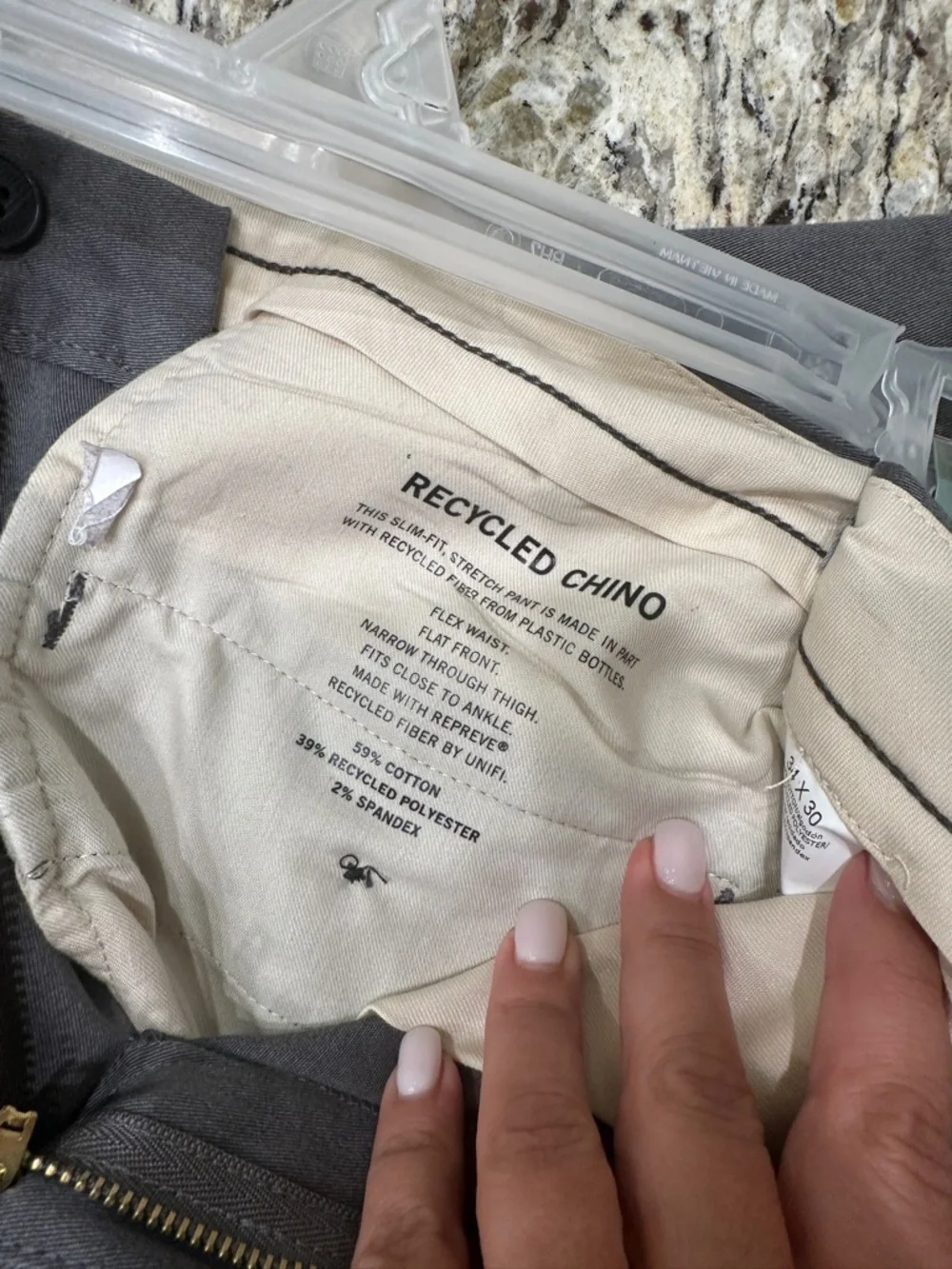 Men's Gray Straight-Fit Pants